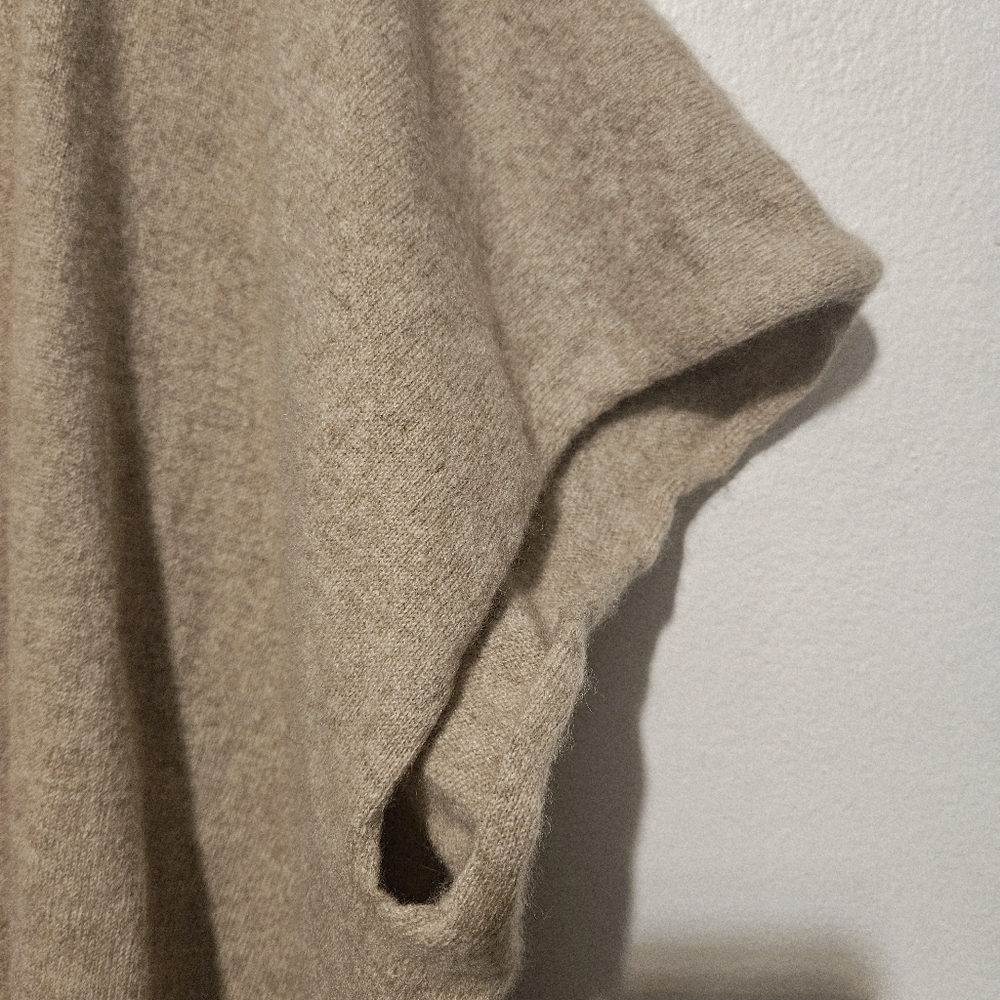 Cashmereness Tan 100% Cashemere Women's Open Cardigan Sweater Sz M/L Free Style - Picture 5 of 6